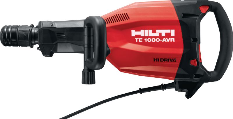 Martillo de demolición con extremo de inserción TE-S TE 1000-AVR Martillo rompedor versátil para la demolición o cincelado de suelos y aplicaciones en pared ocasionales (con cable de alimentación universal)