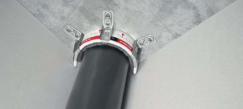 Collarín multitubo CFS-C EL Solución para ayudar a crear una barrera contra el fuego y el humo alrededor de tuberías en configuraciones no estándar Aplicaciones 1