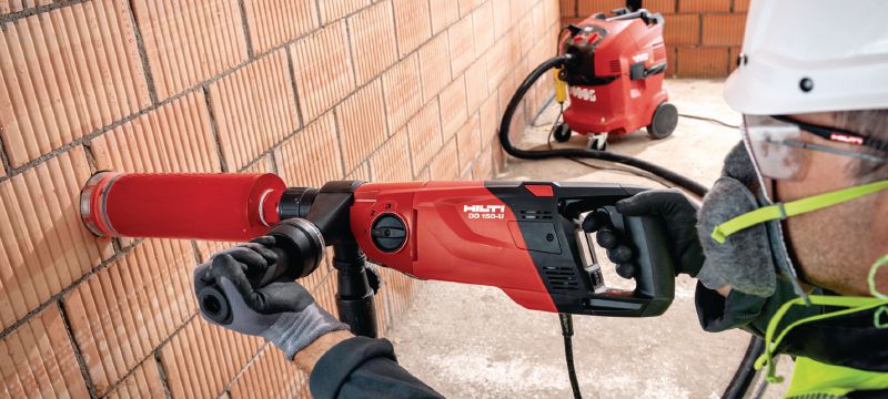 Corona DD 150-U Versátil máquina de taladro con diamante para tareas manuales o con columna de taladro de orificios de 8-162 mm (5/16 - 6-3/8) de diámetro Aplicaciones 1