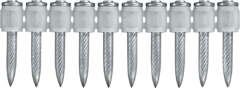 Clavos para acero/concreto X-U MX (colado) Clavos en collado de alto desempeño para fijaciones en concreto y acero mediante herramientas accionadas a pólvora