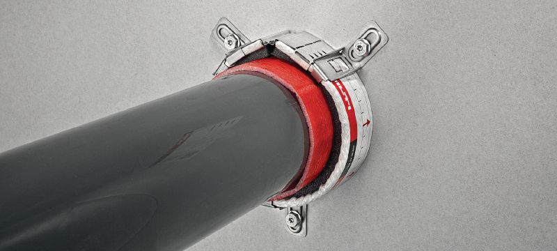 Collarín multitubo CFS-C EL Solución para ayudar a crear una barrera contra el fuego y el humo alrededor de tuberías en configuraciones no estándar Aplicaciones 1