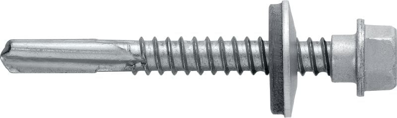 Image 1 of 1: Tornillos para metal autotaladrantes S-MD 55 S Tornillo autotaladrante (acero inoxidable A2) con arandela de 16 mm para fijaciones de metal a metal de espesor alto (hasta 15 mm)