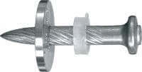 Clavos para concreto/acero secundario/X-U P8 S con arandela Clavo individual de alto desempeño con arandela de acero para la fijación en concreto y acero mediante herramientas de fijación directa