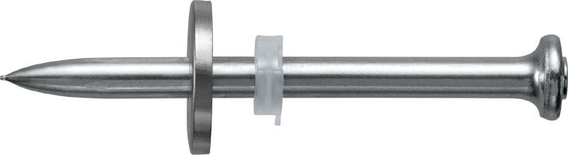 Clavos para acero/concreto X-CR P8 S con arandela Clavo individual con arandela de acero inoxidable para el uso con clavadoras de fijación directa con pólvora en acero y hormigón en entornos corrosivos