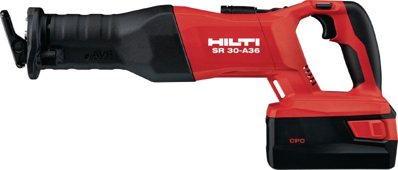 Image 1 of 3: Sierra de sable SR 30-A36 Sierra de sable a batería de 36 V diseñada para tareas de demolición de carga pesada y cortes a medida con niveles mínimos de vibración y ergonomía avanzada