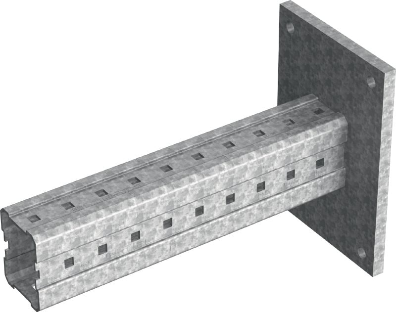 Soporte MIC-C120-DH Soporte del perfil de la caja galvanizada en caliente (HDG) para conexiones a concreto en aplicaciones de carga pesada