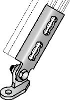 Conector de refuerzo de carril MQS-ACD Conector de abrazadera de carril premontado y galvanizado que ofrece mayor flexibilidad de instalación y carga en una amplia gama de aplicaciones sísmicas