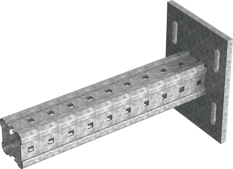 Soporte MIC-S90H Soporte del perfil de la caja galvanizada en caliente (HDG) para conexiones a acero secundario en aplicaciones de carga pesada