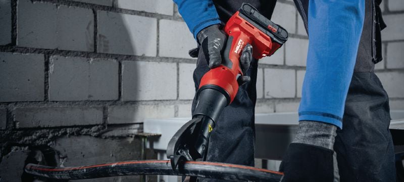 Crimpadora y cortadora de cables 6T a batería NUN 54-22 Sistema de crimpado y corte de cables a batería en línea 6T con mordazas intercambiables (plataforma de batería Nuron) Aplicaciones 1