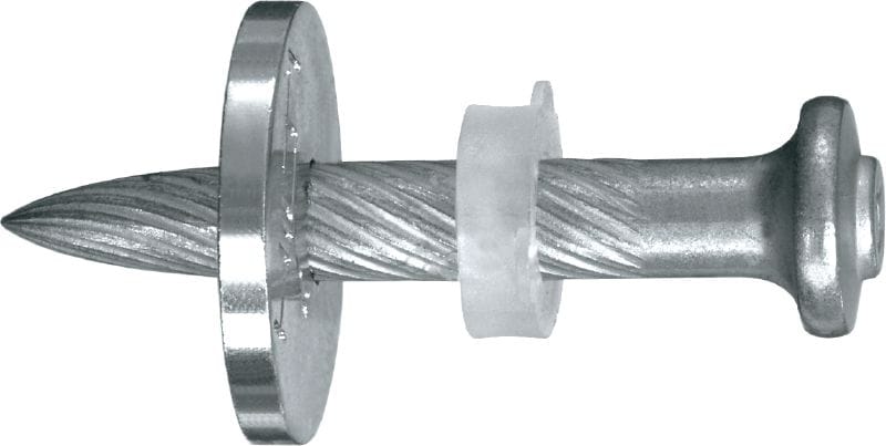Clavos para concreto/acero secundario/X-U P8 S con arandela Clavo individual de alto desempeño con arandela de acero para la fijación en concreto y acero mediante herramientas de fijación directa