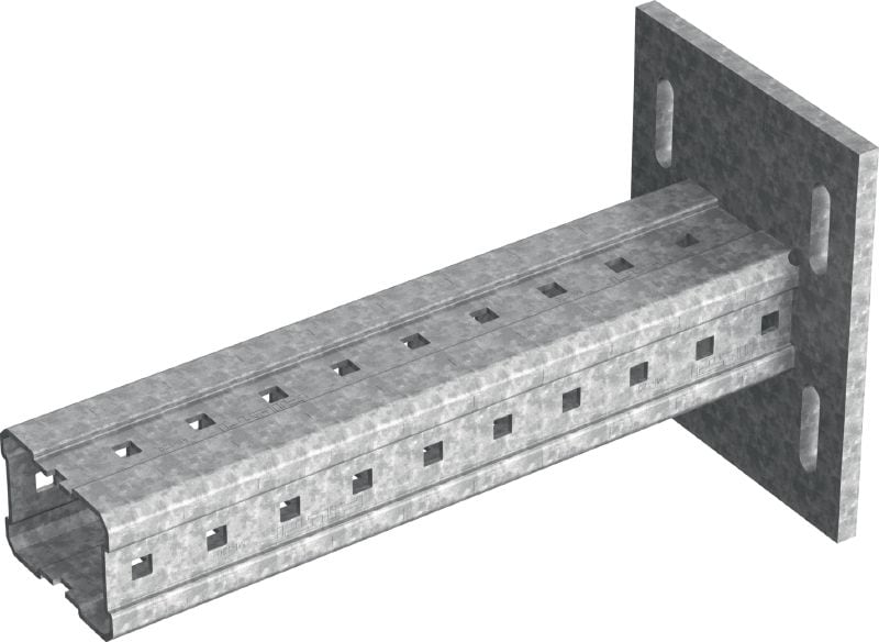 Soporte MIC-S120H Soporte del perfil de la caja galvanizada en caliente (HDG) para conexiones a acero secundario en aplicaciones de carga pesada