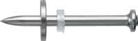 Clavos para acero/concreto X-CR P8 S con arandela Clavo individual con arandela de acero inoxidable para el uso con clavadoras de fijación directa con pólvora en acero y hormigón en entornos corrosivos