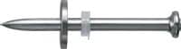 Clavos para acero/concreto X-CR P8 S con arandela Clavo individual con arandela de acero inoxidable para el uso con clavadoras de fijación directa con pólvora en acero y hormigón en entornos corrosivos