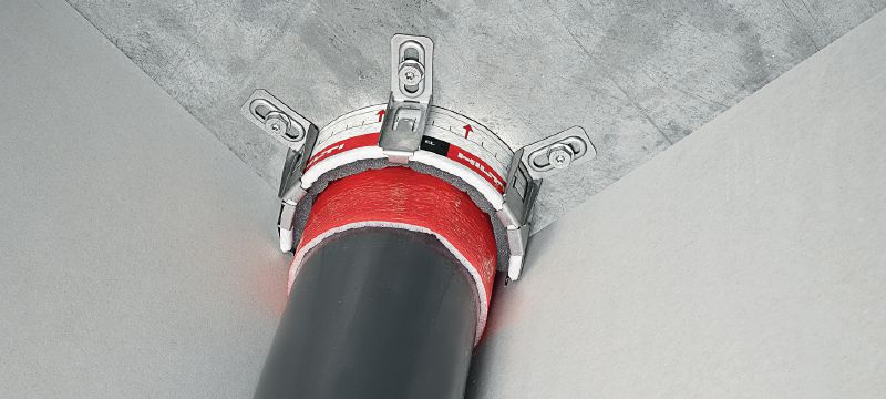 Collarín multitubo CFS-C EL Solución para ayudar a crear una barrera contra el fuego y el humo alrededor de tuberías en configuraciones no estándar Aplicaciones 1