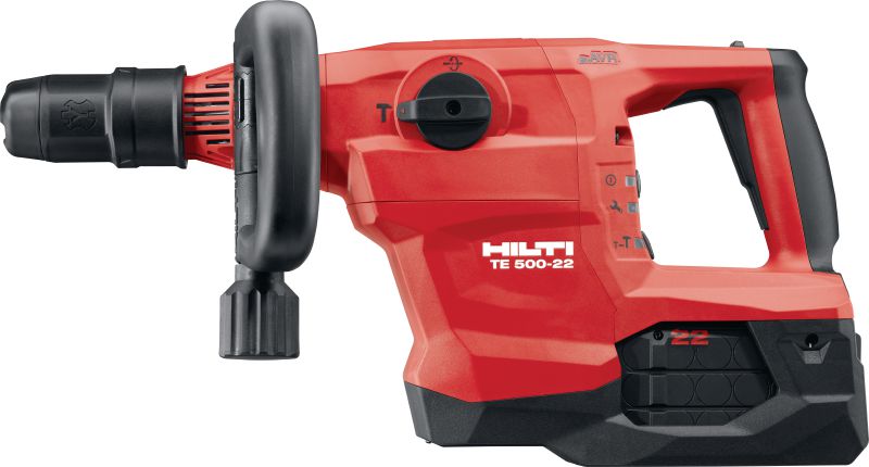 Martillo rompedor a batería TE 500-22 SDS-Max Martillo rompedor y de demolición a batería SDS Max (TE-Y) con reducción activa de la vibración para el cincelado en hormigón o mampostería (plataforma de batería Nuron)