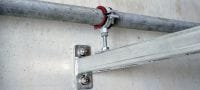 Abrazadera para tuberías de carga pesada MP-MI-F Abrazadera de tuberías de galvanizado en caliente (HDG) con aislamiento acústico para aplicaciones de carga pesada Aplicaciones 1