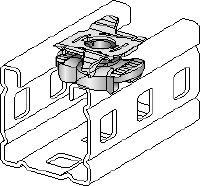 MC-WN-M10 OC Tuerca enrasada galvanizada en caliente (HDG) para fijar componentes/pernos roscados a la cara abierta de los carriles de instalación MC